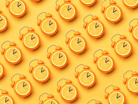 Orange Alarm Clocks Creative Repeat