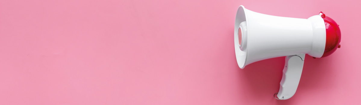 Megaphone On Pink Bkgrd 1199X350
