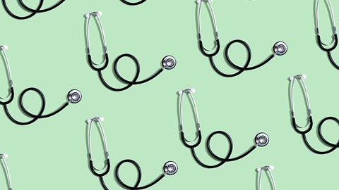 Stethoscope Repeat Pattern For Health Check 2